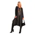 Vestido Longo Saruel Com Manga Fenda Lateral Moda Feminina