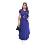Vestido Longo Saruel Manga