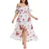 Vestido Longo Tamanho Estampa Boho Plus Floral