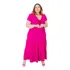 Vestido Longo Torção Decote Plus Size Viscolycra - 46 Ao 60