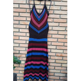 Vestido Longo Tricot Colorido