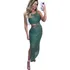 Vestido Longo Tricot Decotado Aberto Nas Costas Argola Praia