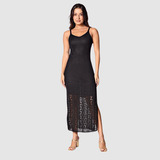 Vestido Longo Tricot Fenda
