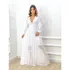 Vestido Longo Tule Com Manga Moda Evangélica Chá Revelação