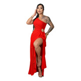 Vestido Longo Um Ombro