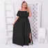 Vestido Longo Vermelho Plus Size Ombro A Ombro Feminino Luxo