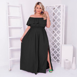 Vestido Longo Vermelho Plus