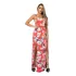 Vestido Longo Viscolycra Jasmin Estampado Fendas Laranja