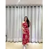 Vestido Longuete Costa Vazada Com Babado