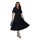 Vestido Longuete Decote Coracao