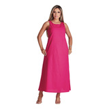 Vestido Longuete Linho Social