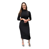 Vestido Longuete Manga Longa