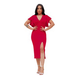 Vestido Longuete Midi Manguinha