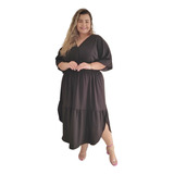 Vestido Longuete Plus Size
