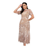 Vestido Longuete Rodado Elegante