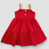 Vestido Luxo Colorido Moda Infantil Mini Diva Fresquinho