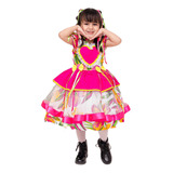 Vestido Luxo Infantil Festa Junina Fantasia