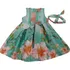 Vestido Luxo Menina Cetim Estampado Verão D'tuia Ref 2321