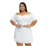 Vestido Macaquinho Plus Size Verão Ombro A Ombro