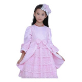 Vestido Manga Longa Menina