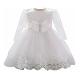Vestido Manga Longa Renda