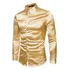 Vestido Masculino Shiny Slim Fit Com Mangas De Cetim