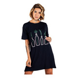 Vestido Max Camiseta Estampado