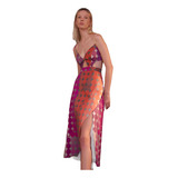 Vestido Max Midi Fenda