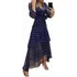 Vestido Maxi De Babados Em Camadas Com Estampa