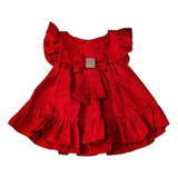 Vestido Menina Infantil Bebê Laço Feminino Curto Rodado