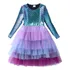 Vestido Menina Sereia Unicornio Festa  Manga Longa