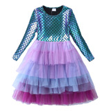 Vestido Menina Sereia Unicornio