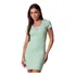 Vestido Midi Canelado Manga Curta Planet Girls Verde 2025