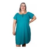 Vestido Midi Ciganinha Senhora Plus Size Amplo Confortável