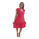 Vestido Midi Com Babado