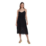 Vestido Midi Com Barra