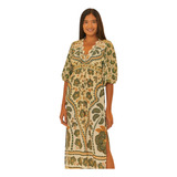Vestido Midi Com Manga