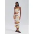 Vestido Midi Estampado Com Linho Hering