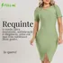 Vestido Mídi Evangélico Malha Montaria Gola Redonda Elegante