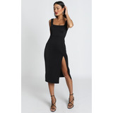 Vestido Midi Feminino Elegante