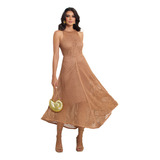 Vestido Midi Feminino Malha