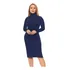 Vestido Midi Feminino Manga Longa Gola Alta Casual Sociall 