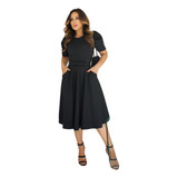Vestido Midi Festa Elegante