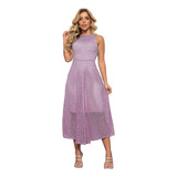 Vestido Midi Festa Feminino