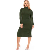 Vestido Midi Gola Alta