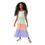 Vestido Midi Infantil Decote