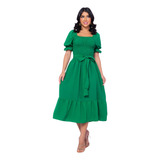 Vestido Midi Longuete Lastex