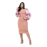 Vestido Midi Manga Longa