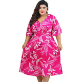 Vestido Midi Plus Size Tamanho Grande