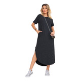Vestido Midi Poa Casual